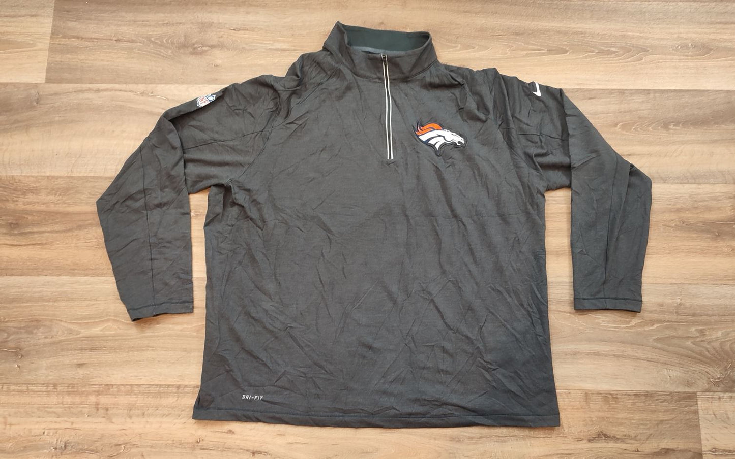 Vêtement Homme Sweat zippé 1/4 Haut de sport Nike dri-fit NFL Gris foncé taille XXXL 3XL #Retrostreet