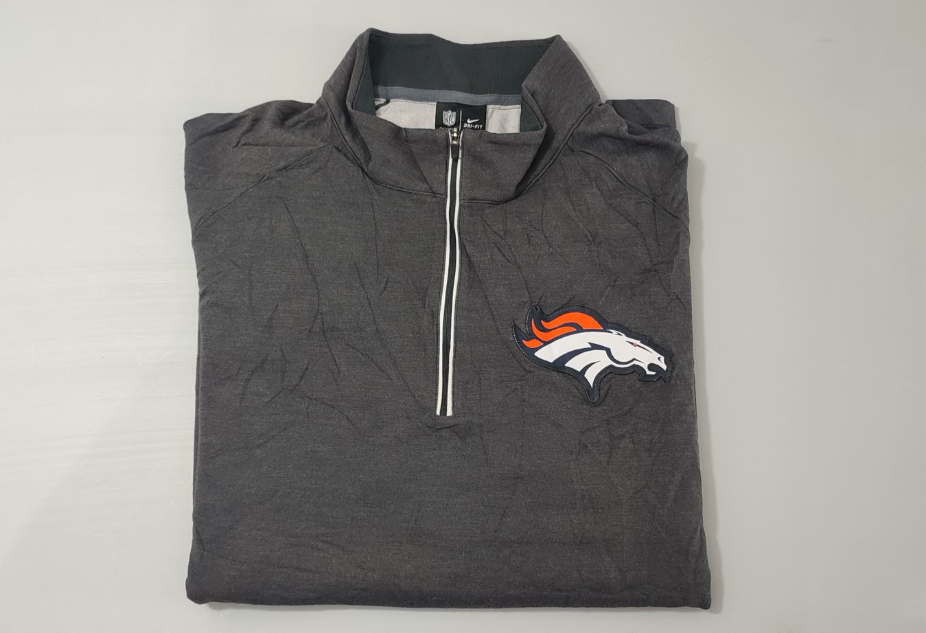 Vêtement Homme Sweat zippé 1/4 Haut de sport Nike dri-fit NFL Gris foncé taille XXXL 3XL #Retrostreet