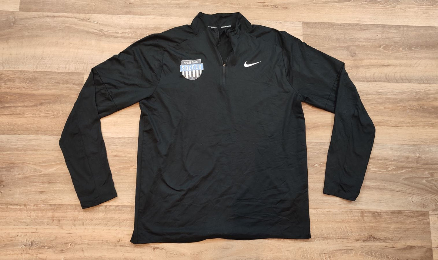 Vêtement Homme Sweat zippé 1/4 Haut de sport noir Spain Park Soccer Nike Running dri-fit taille M #Retrostreet