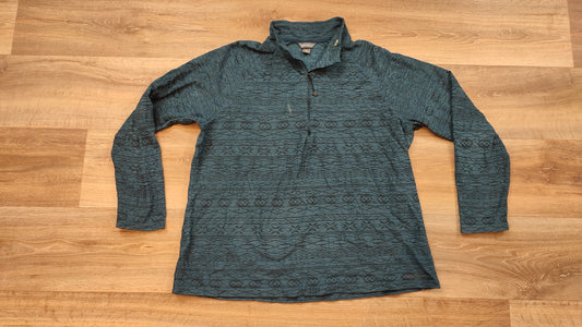 Vêtement femme sweat pull 1/4 zippé Eddie Bauer taille XXL 2XL #Retrostreet