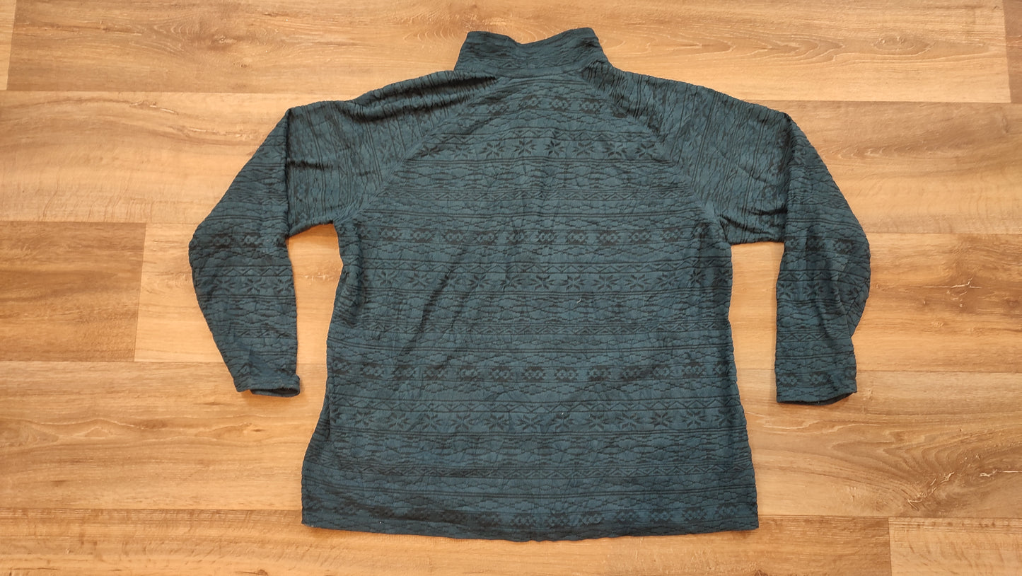 Vêtement femme sweat pull 1/4 zippé Eddie Bauer taille XXL 2XL #Retrostreet