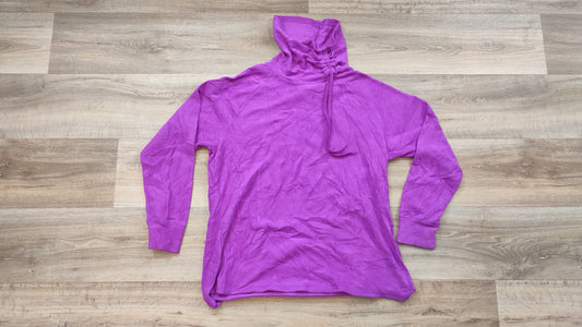 Vêtement femme sweat pull polaire col haut violet rose Champion taille XL #Retrostreet