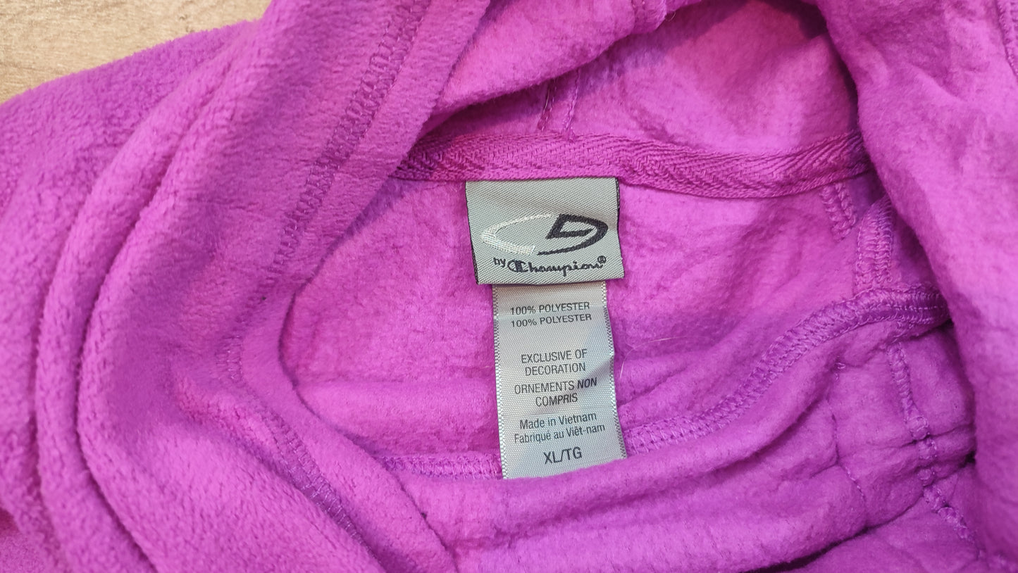 Vêtement femme sweat pull polaire col haut violet rose Champion taille XL #Retrostreet