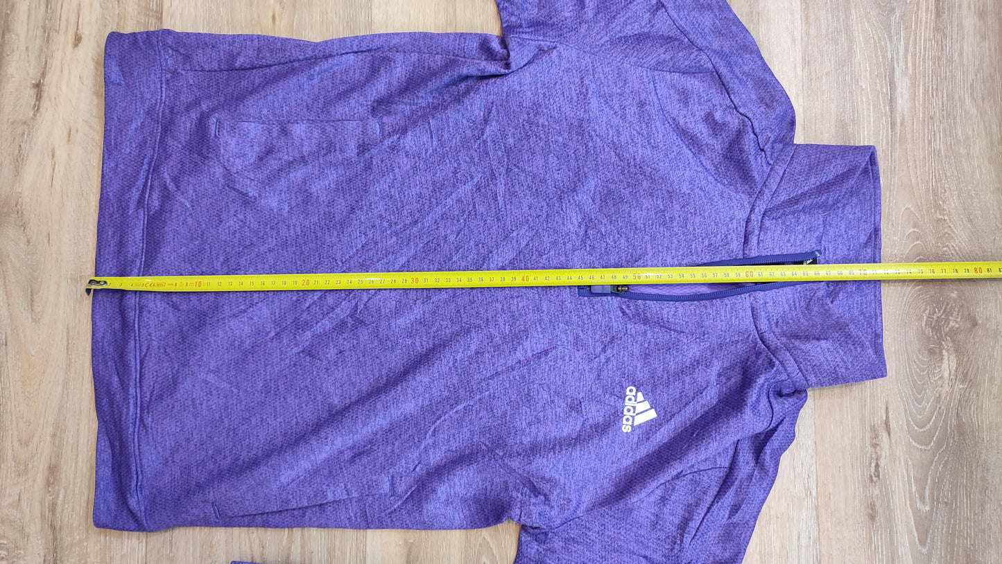 Vêtement homme Sweatshirts Sweats pull 1/4 zippé violet Adidas taille L 44-46 #Retrostreet