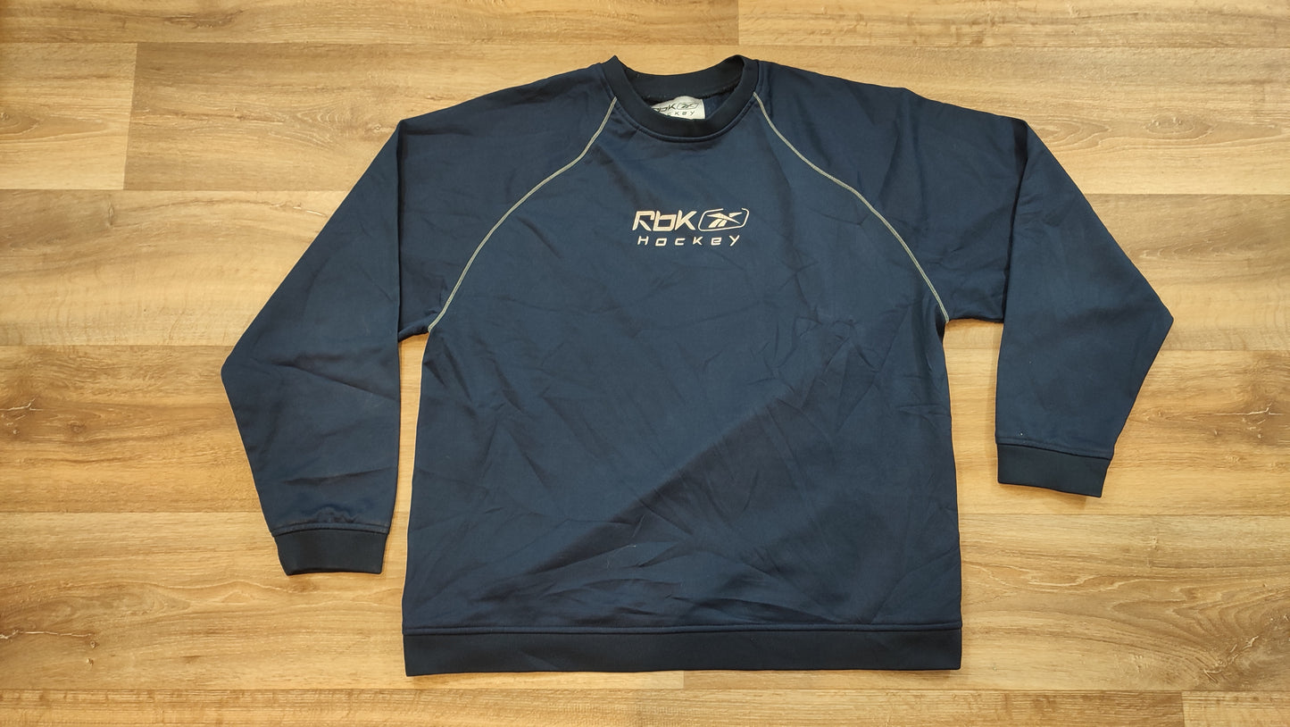 Vêtement homme Sweatshirts Sweats pull bleu marine Rbk Reebok Hockey taille XL #Retrostreet