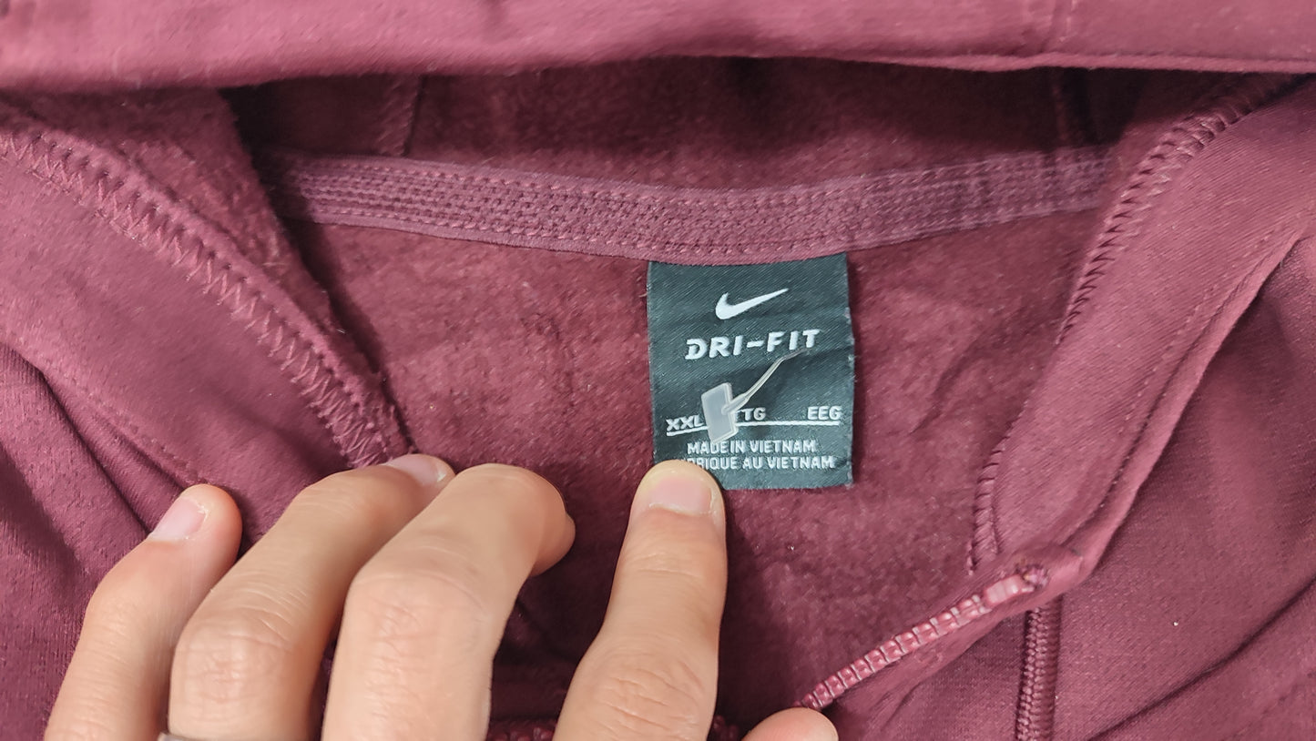 Vêtement homme Sweatshirts Sweats veste à capuche zippé bordeaux Nike taille XXL #Retrostreet