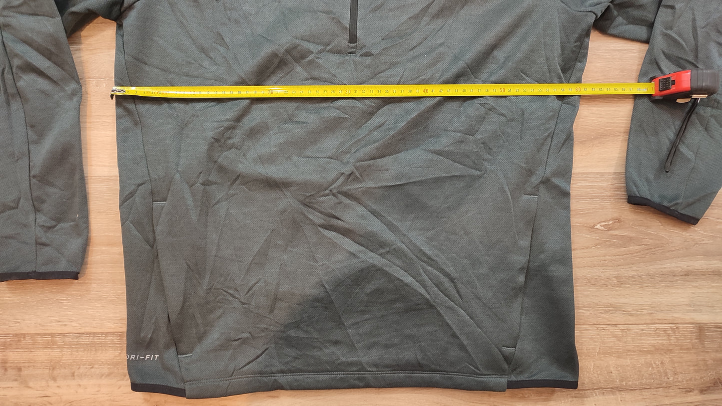 Vêtement homme Sweat zippé 1/4 Haut de sport gris foncé Nike dri-fit taille XL #Retrostreet