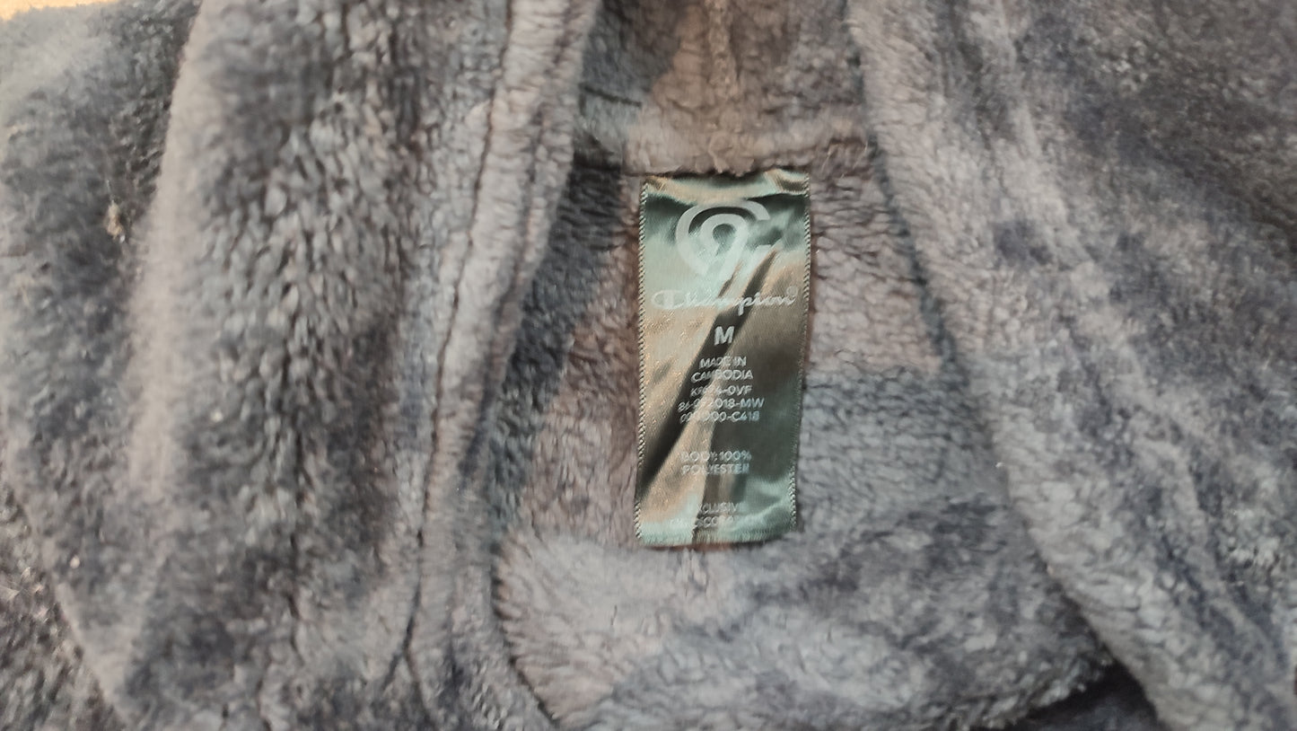 Vêtement sweat pull polaire col haut gris bleu Champion taille M #Retrostreet