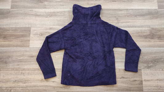 Vêtement sweat pull polaire col haut violet bleu foncé Champion taille S #Retrostreet