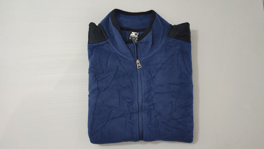 Vêtement sweat veste polaire zippé bleu et noir Starter taille XXL 2XL #Retrostreet