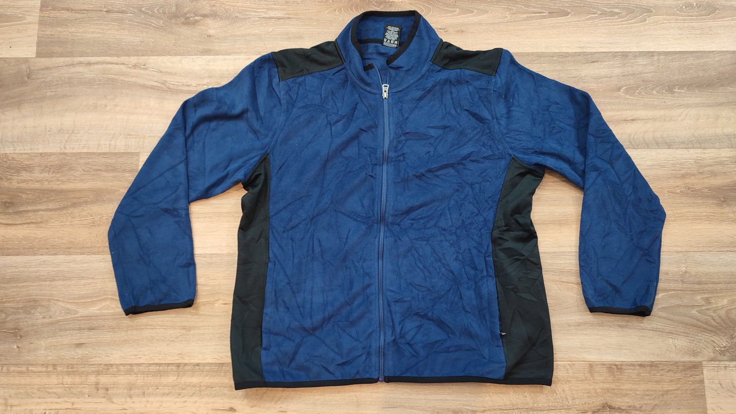 Vêtement sweat veste polaire zippé bleu et noir Starter taille XXL 2XL #Retrostreet