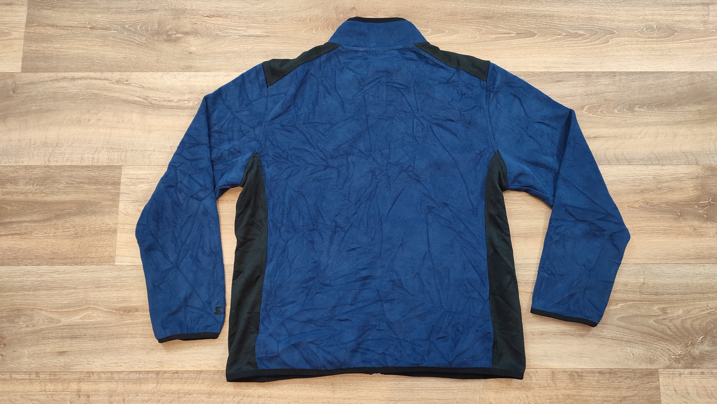Vêtement sweat veste polaire zippé bleu et noir Starter taille XXL 2XL #Retrostreet