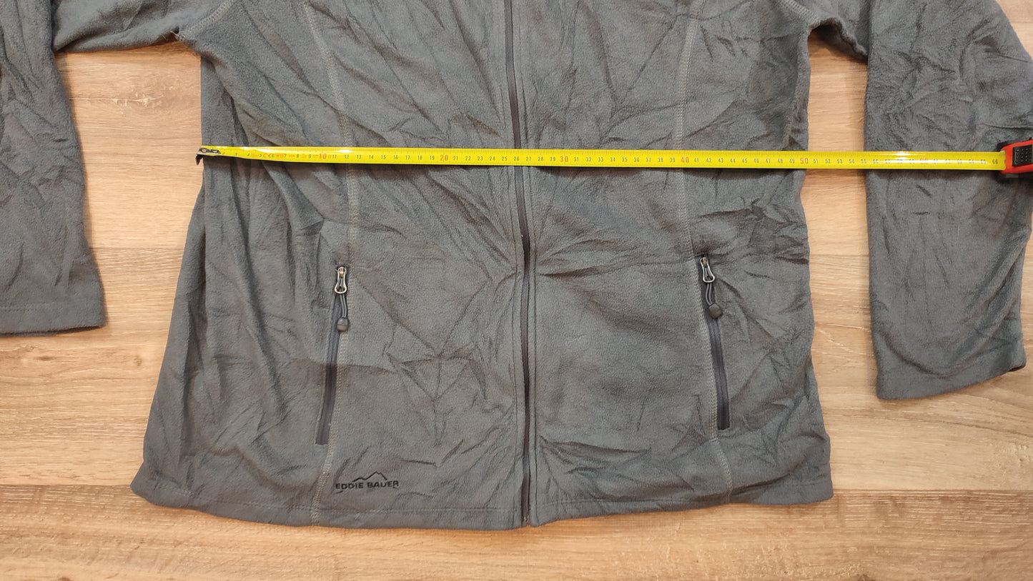 Vêtement sweat veste polaire zippé gris Eddie bauer taille XXL #Retrostreet