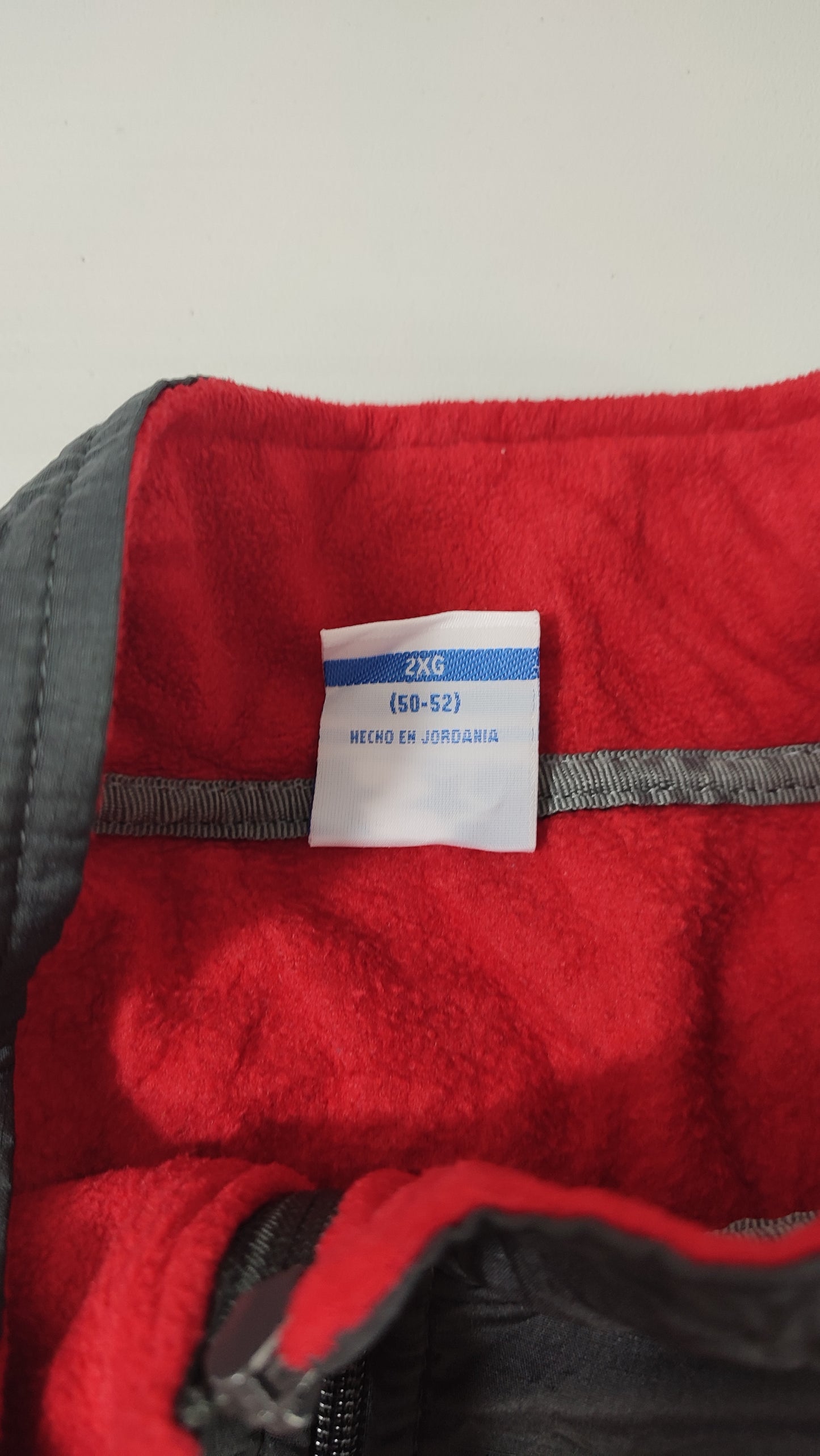 Vêtement sweat veste polaire zippé rouge et gris Starter taille XXL 50-52 #Retrostreet