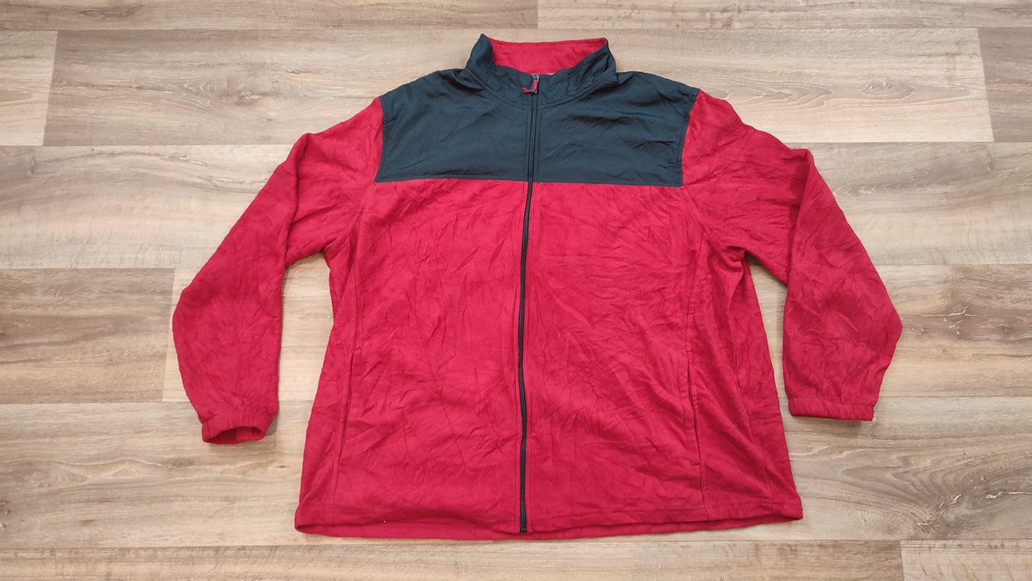 Vêtement sweat veste polaire zippé rouge et gris Starter taille XXL 50-52 #Retrostreet