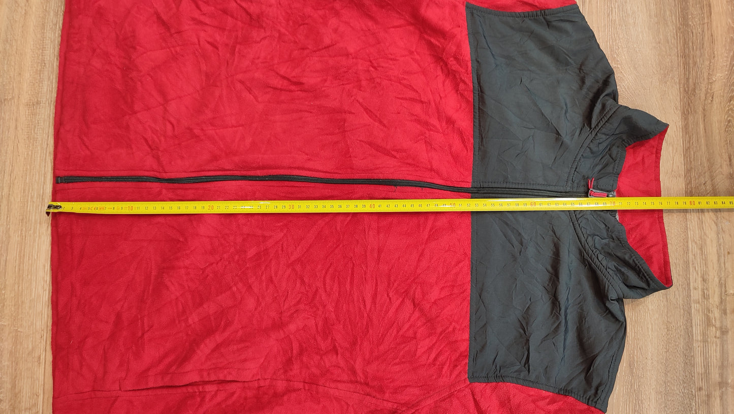 Vêtement sweat veste polaire zippé rouge et gris Starter taille XXL 50-52 #Retrostreet