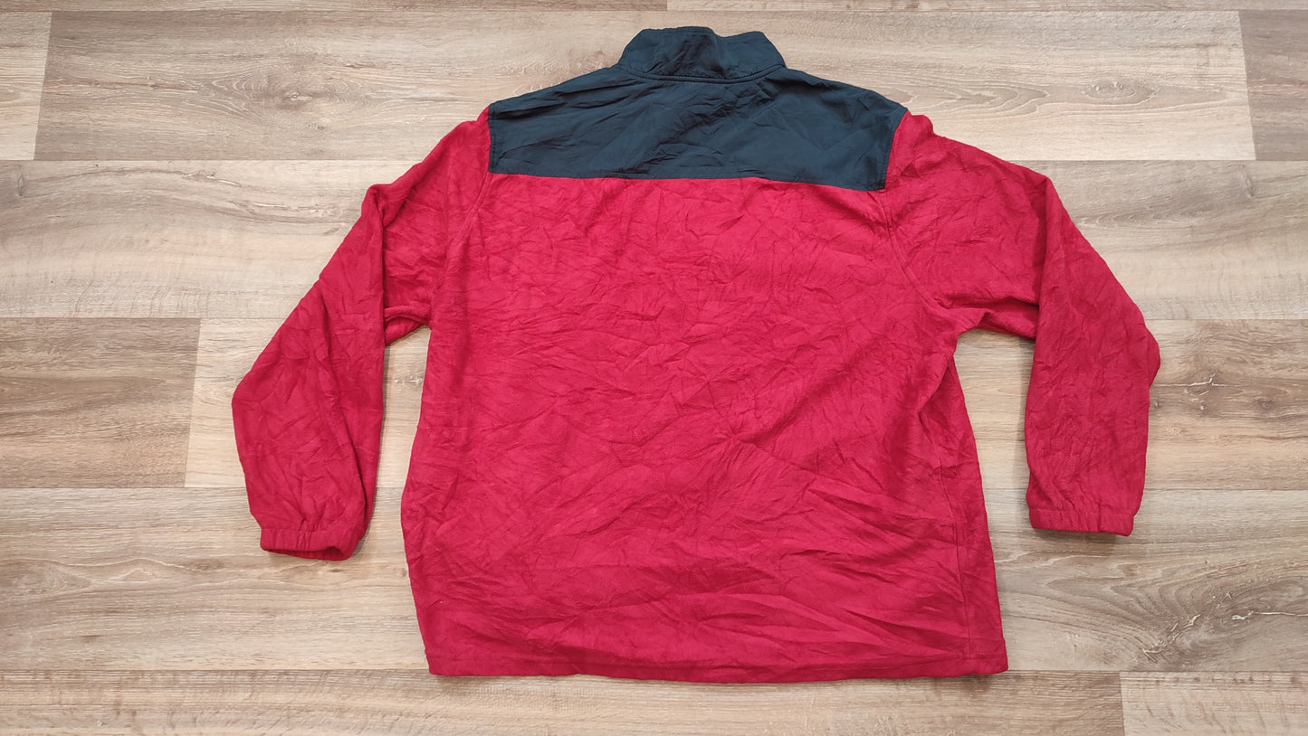 Vêtement sweat veste polaire zippé rouge et gris Starter taille XXL 50-52 #Retrostreet