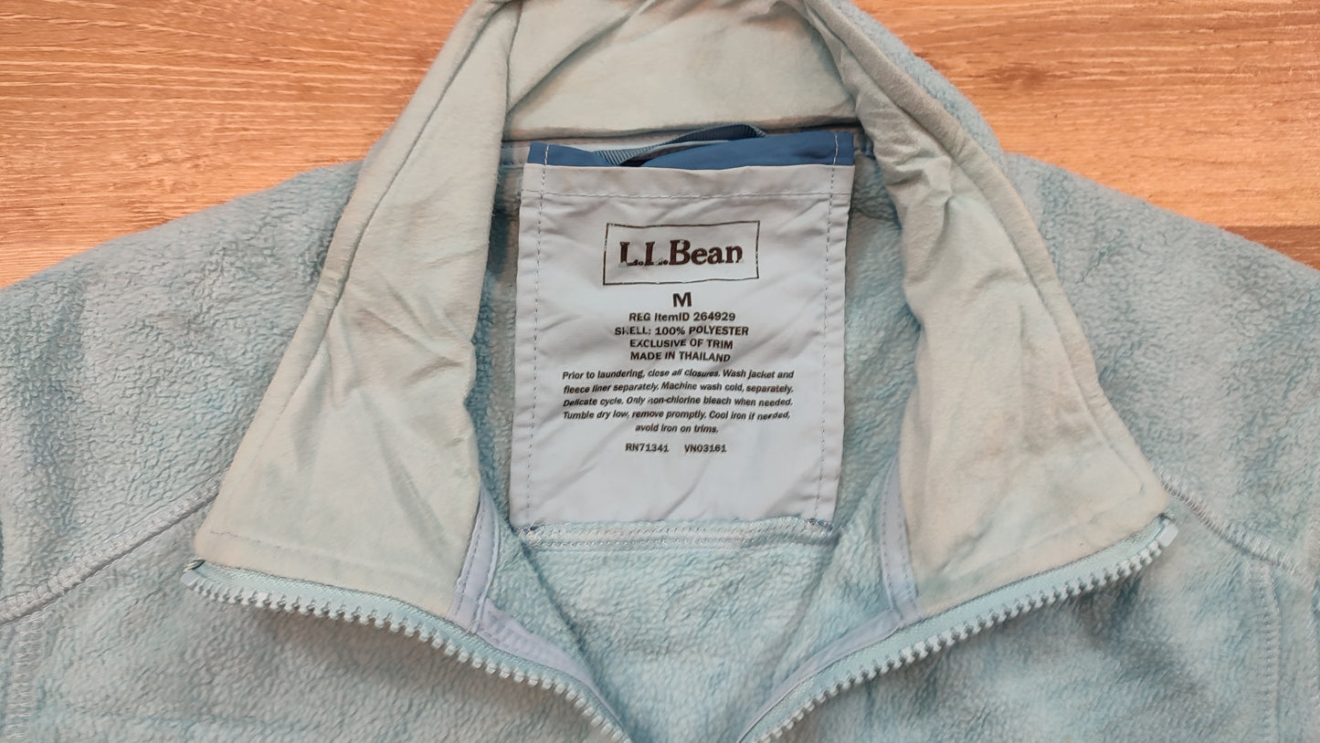 Vêtement veste polaire femme zippé bleu ciel L.L.Bean taille M #Retrostreet