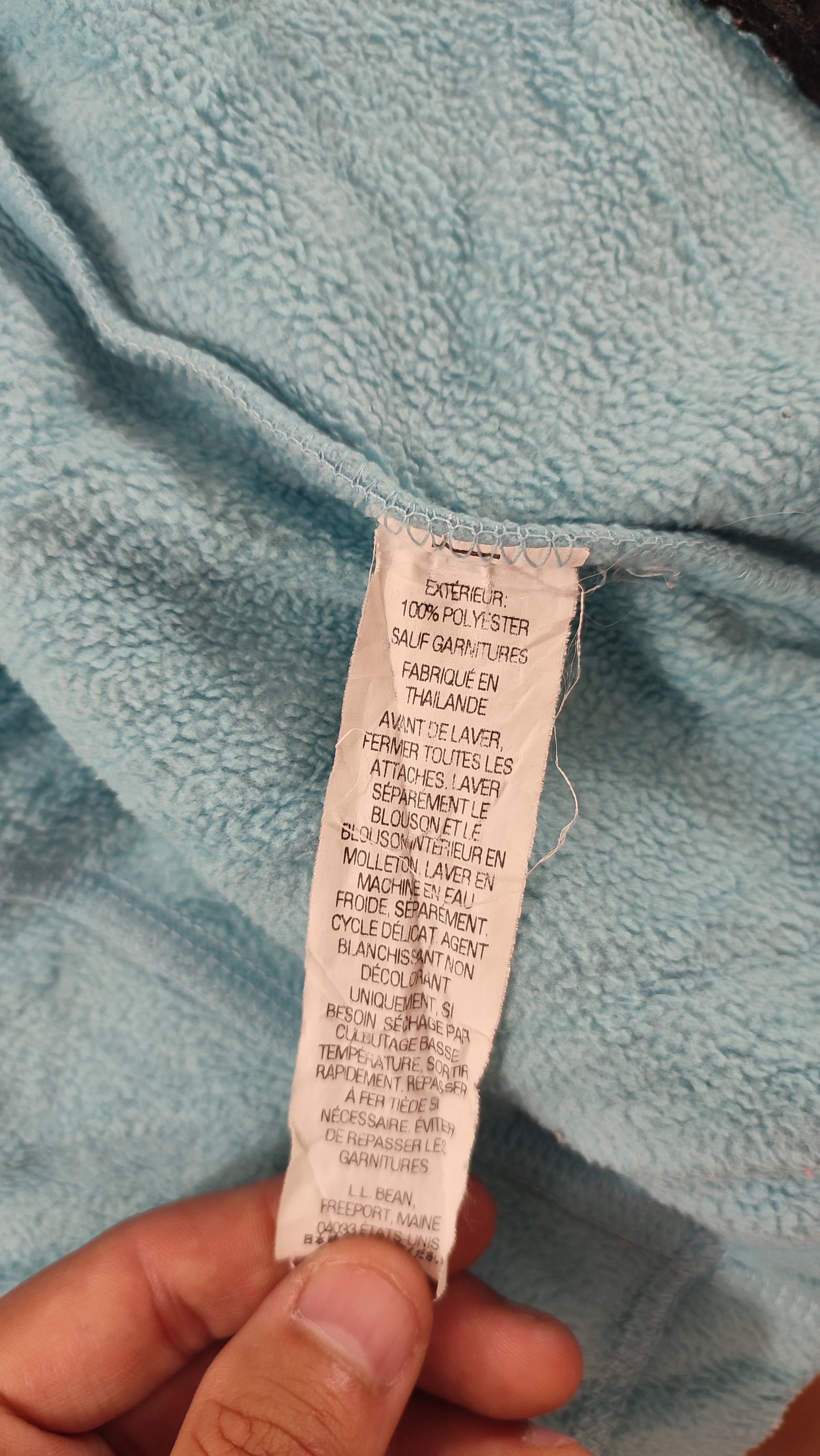 Vêtement veste polaire femme zippé bleu ciel L.L.Bean taille M #Retrostreet