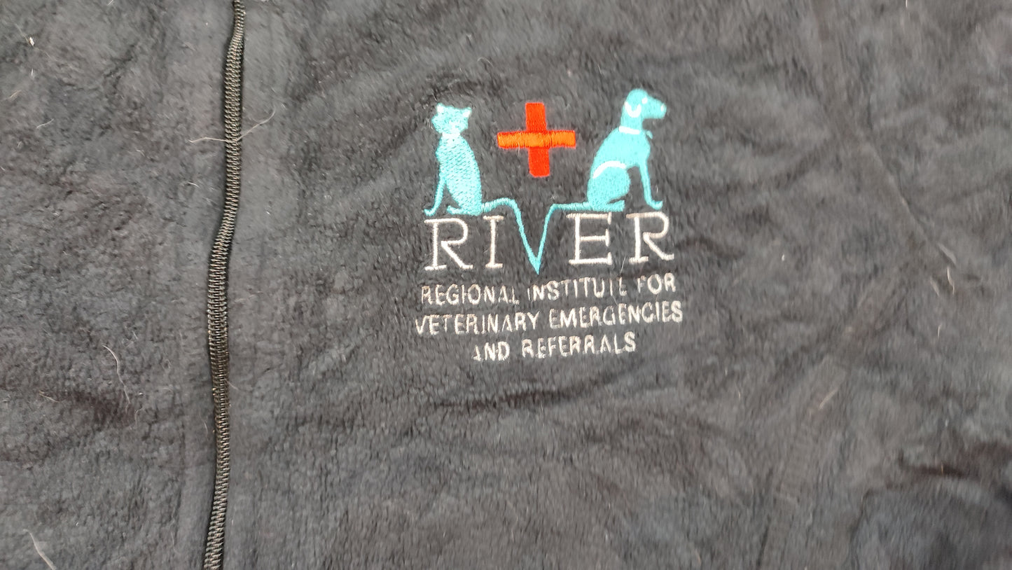 Vêtement veste polaire femme zippé bleu marine L.L.Bean taille M #Retrostreet