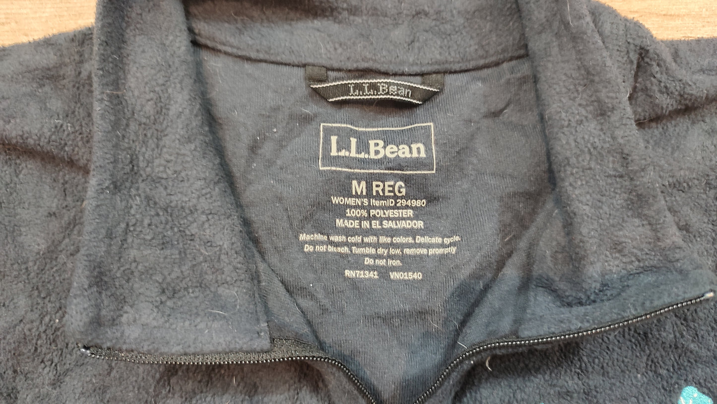 Vêtement veste polaire femme zippé bleu marine L.L.Bean taille M #Retrostreet