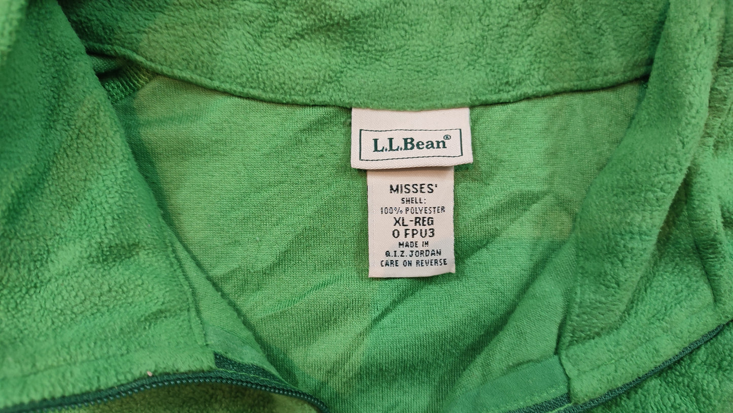 Vêtement veste polaire femme zippé vert L.L.Bean taille XL #Retrostreet