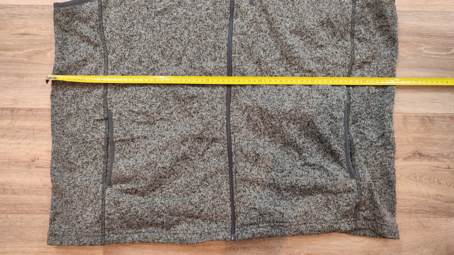 Vêtement veste polaire homme sans manche zippé gris Eddie Bauer taille XXL #Retrostreet