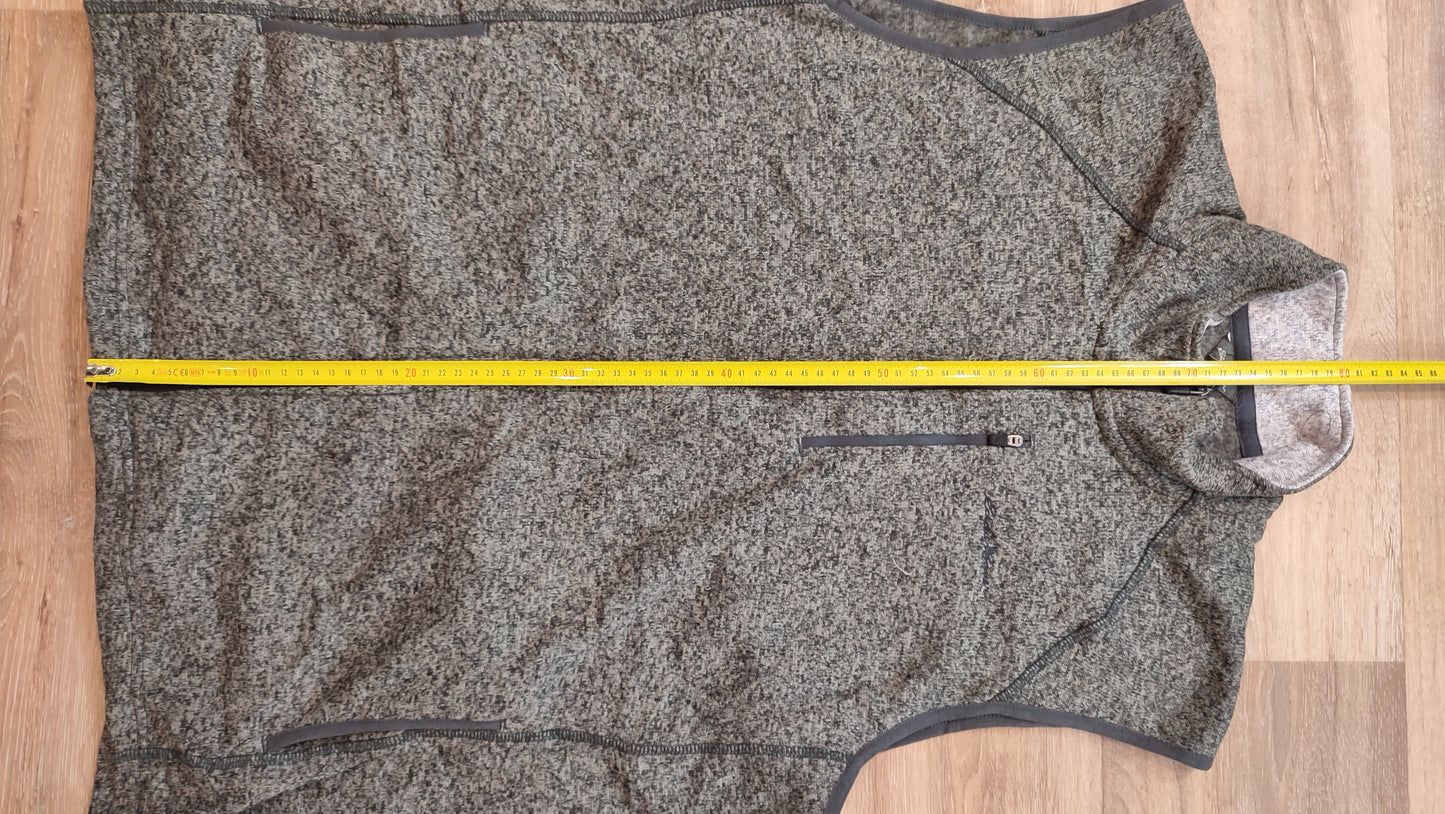 Vêtement veste polaire homme sans manche zippé gris Eddie Bauer taille XXL #Retrostreet