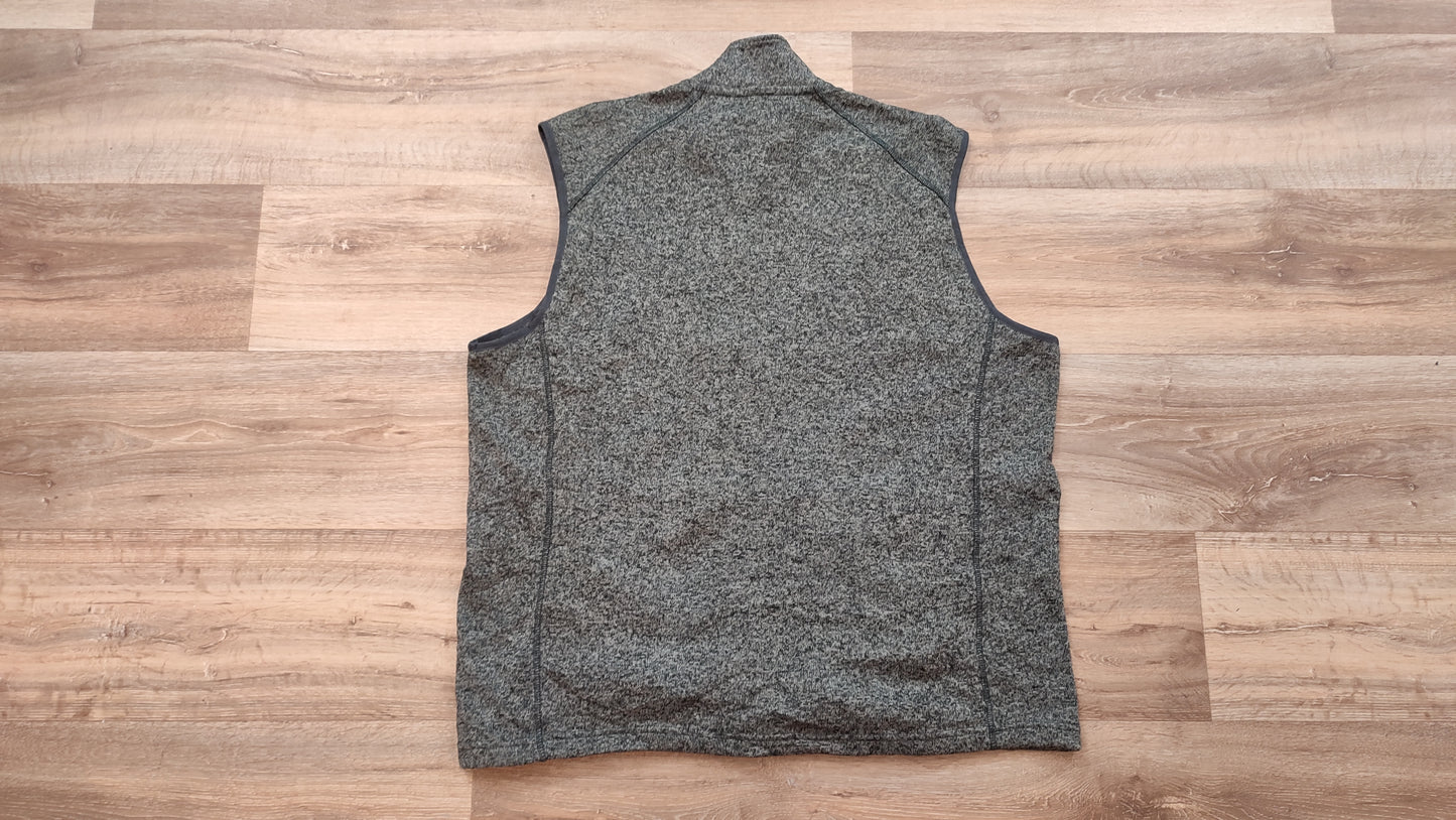 Vêtement veste polaire homme sans manche zippé gris Eddie Bauer taille XXL #Retrostreet