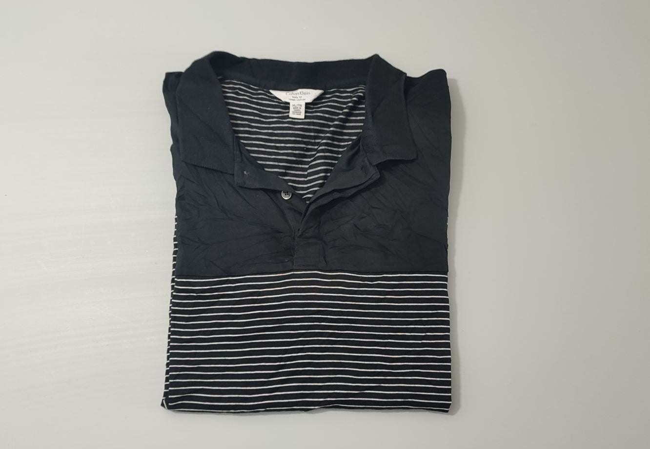 Vêtement Homme Calvin Klein Polo noir et blanc taille XL #RETROSTREET