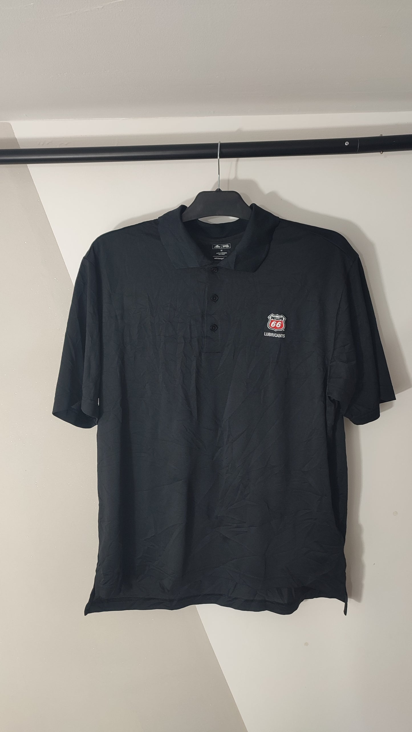 Vêtement Homme Polo noir Adidas Philips 66 Lubricants taille M #RETROSTREET